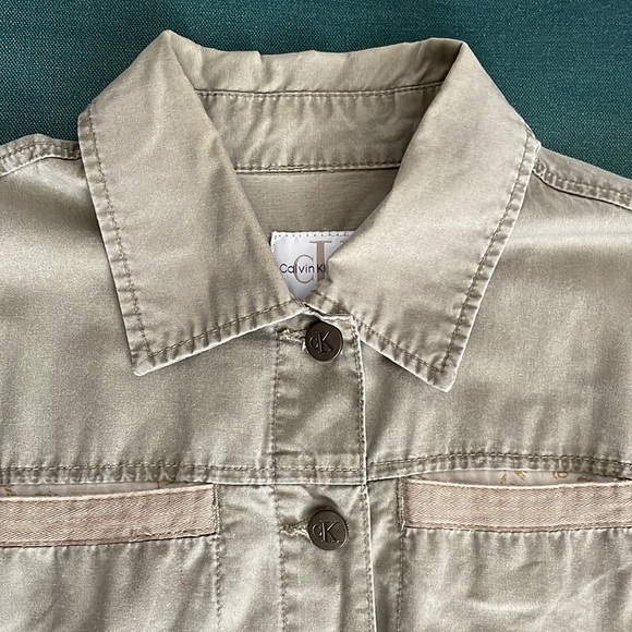 Vintage 90s Calvin Klein Jeans Cotton Shacket Shirt Jacket - Picture 10 of 17